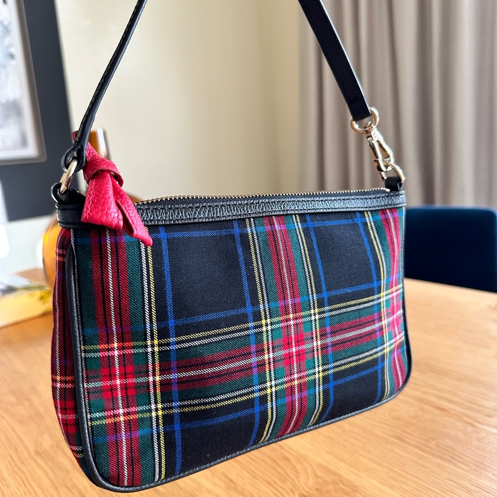 Talbots Tartan Plaid Shoulder Bag with Black and Red
